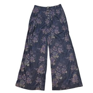 Pilcro and the Letterpress Wide Leg Floral Jean